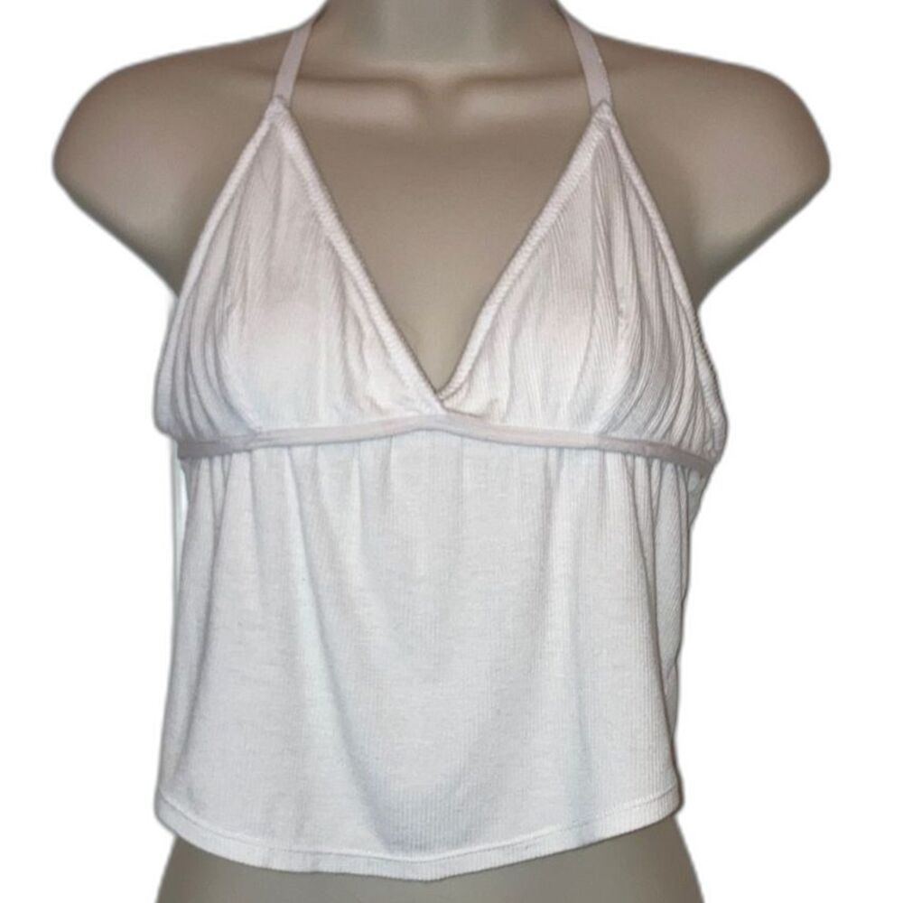 URBAN OUTFITTERS Out From Under Je T'aime Stretch Cropped Cami White Tank Top XL